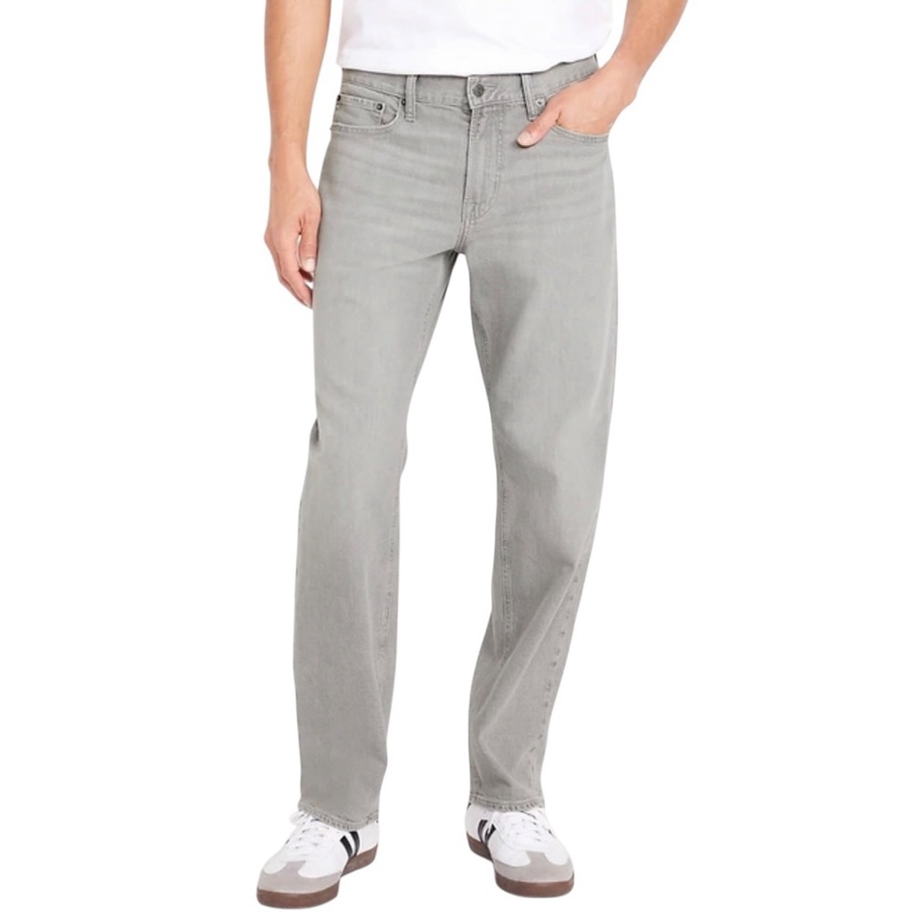 Old Navy Loose Bulit-in Flex Jeans Men’s Tall Size 34x38 Gray Wash